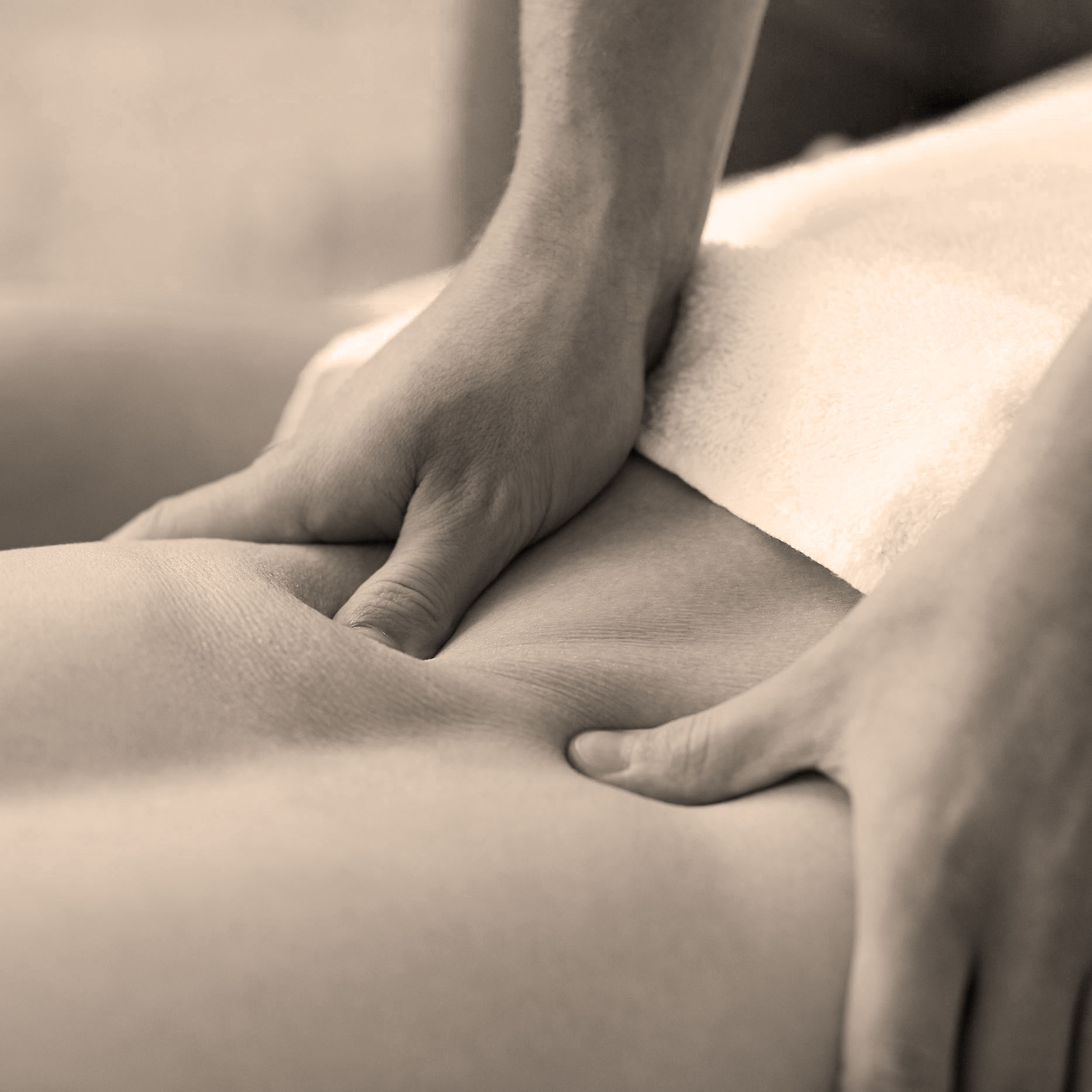 Young Handsome Man Enjoying A Back Massage. Professional Massage